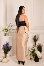 NOIR AND MUSHROOM DRAPED SET